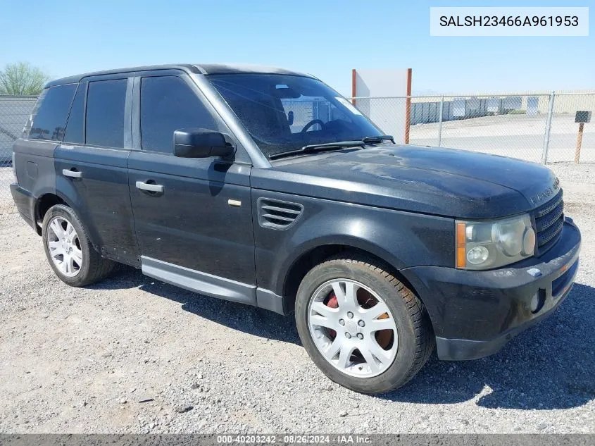 2006 Land Rover Range Rover Sport Supercharged VIN: SALSH23466A961953 Lot: 40203242