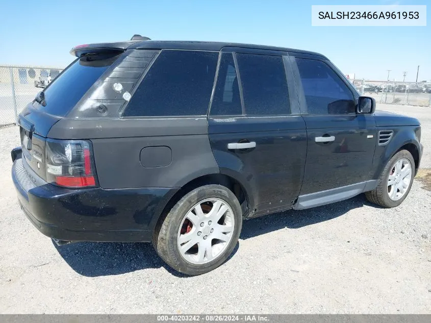 SALSH23466A961953 2006 Land Rover Range Rover Sport Supercharged