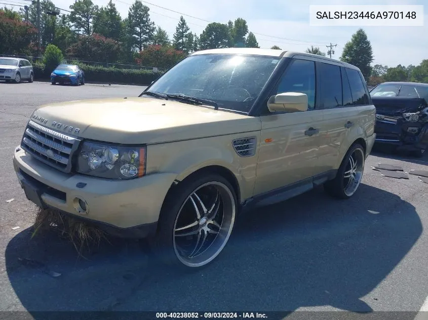 2006 Land Rover Range Rover Sport Supercharged VIN: SALSH23446A970148 Lot: 40238052