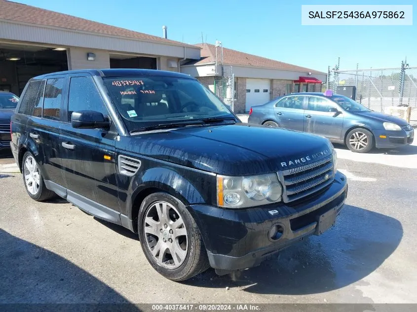 SALSF25436A975862 2006 Land Rover Range Rover Sport Hse