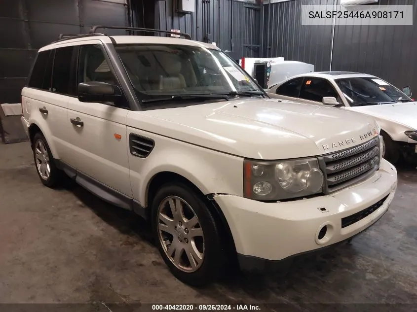 2006 Land Rover Range Rover Sport Hse VIN: SALSF25446A908171 Lot: 40422020