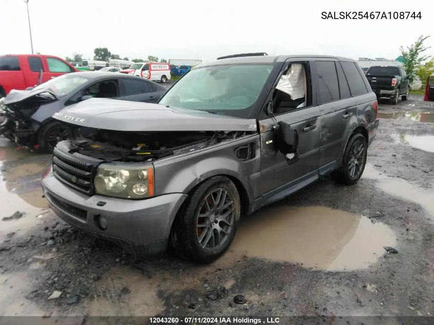 SALSK25467A108744 2007 Land Rover Range Rover Sport