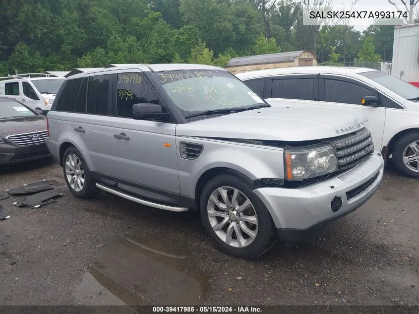 SALSK254X7A993174 2007 Land Rover Range Rover Sport Hse