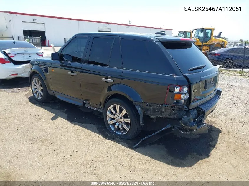 SALSK25467A112051 2007 Land Rover Range Rover Sport Hse