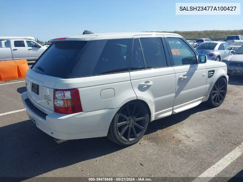 2007 Land Rover Range Rover Sport Supercharged VIN: SALSH23477A100427 Lot: 39478649