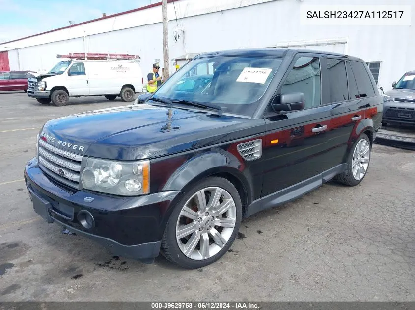 2007 Land Rover Range Rover Sport Supercharged VIN: SALSH23427A112517 Lot: 39629758