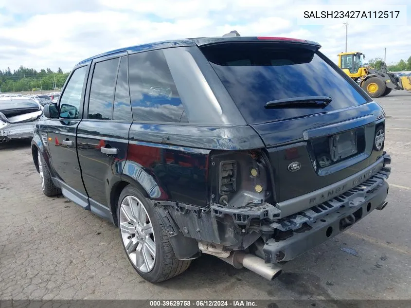 2007 Land Rover Range Rover Sport Supercharged VIN: SALSH23427A112517 Lot: 39629758