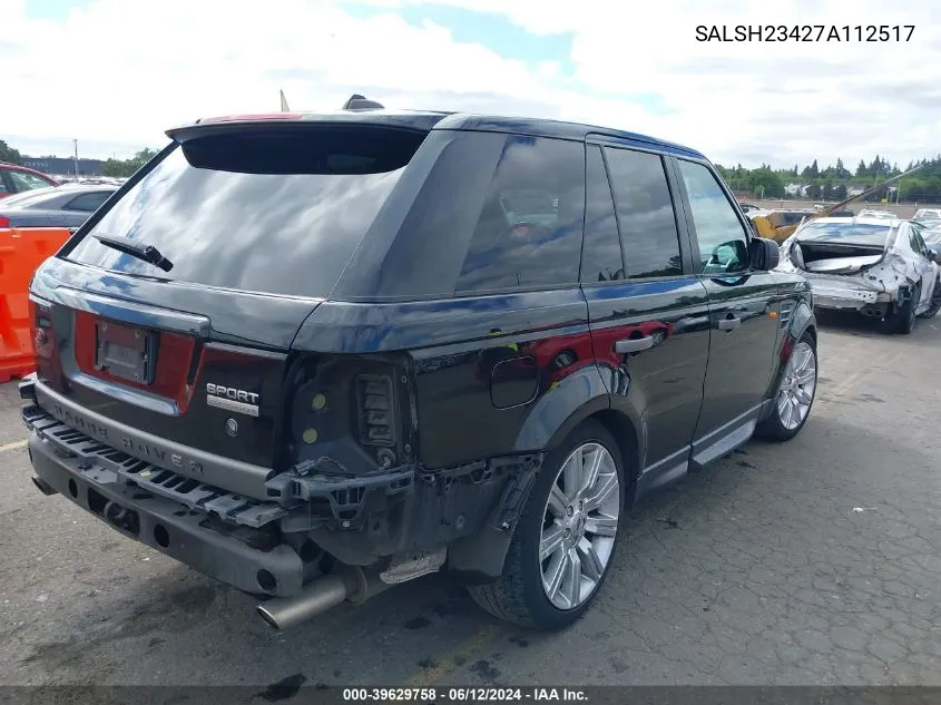 2007 Land Rover Range Rover Sport Supercharged VIN: SALSH23427A112517 Lot: 39629758