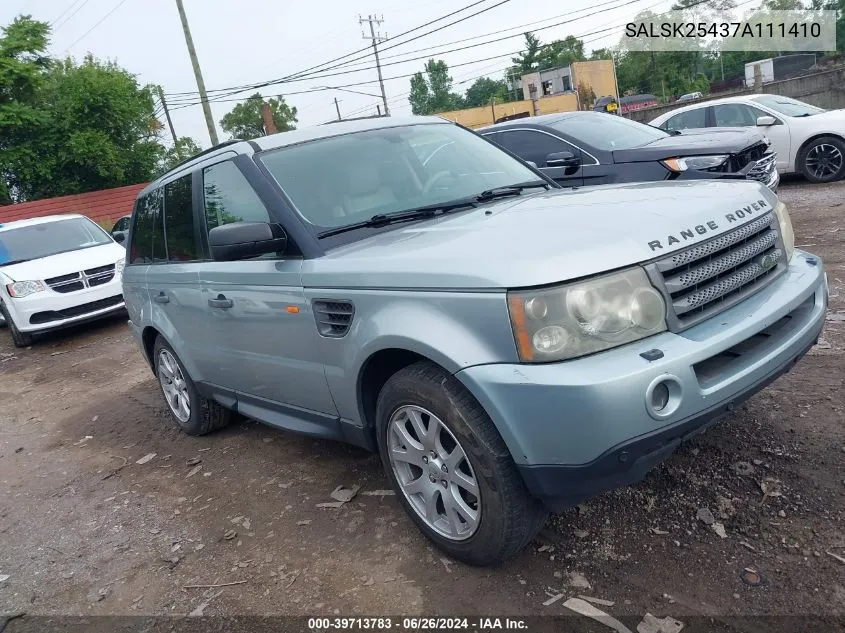 2007 Land Rover Range Rover Sport Hse VIN: SALSK25437A111410 Lot: 39713783