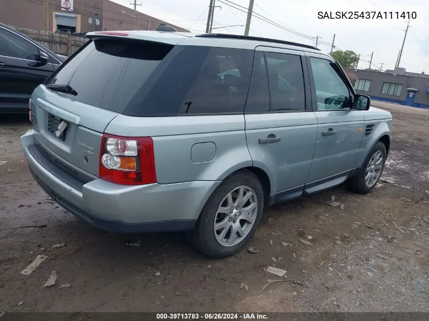 SALSK25437A111410 2007 Land Rover Range Rover Sport Hse