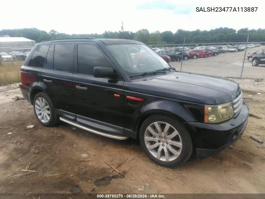 2007 Land Rover Range Rover Sport Supercharged VIN: SALSH23477A113887 Lot: 39755270