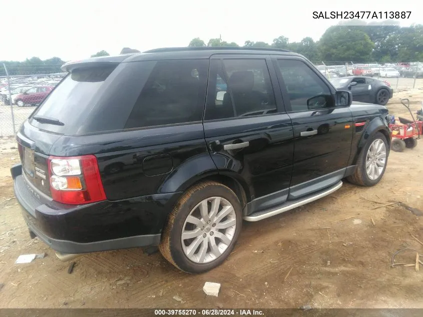 SALSH23477A113887 2007 Land Rover Range Rover Sport Supercharged