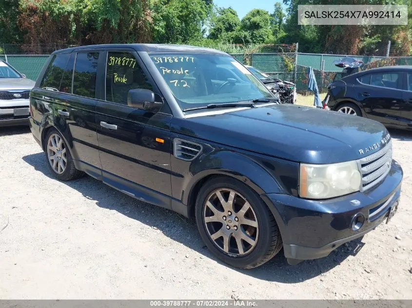 SALSK254X7A992414 2007 Land Rover Range Rover Sport Hse