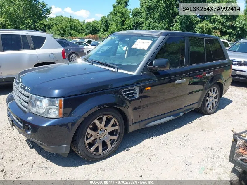 SALSK254X7A992414 2007 Land Rover Range Rover Sport Hse