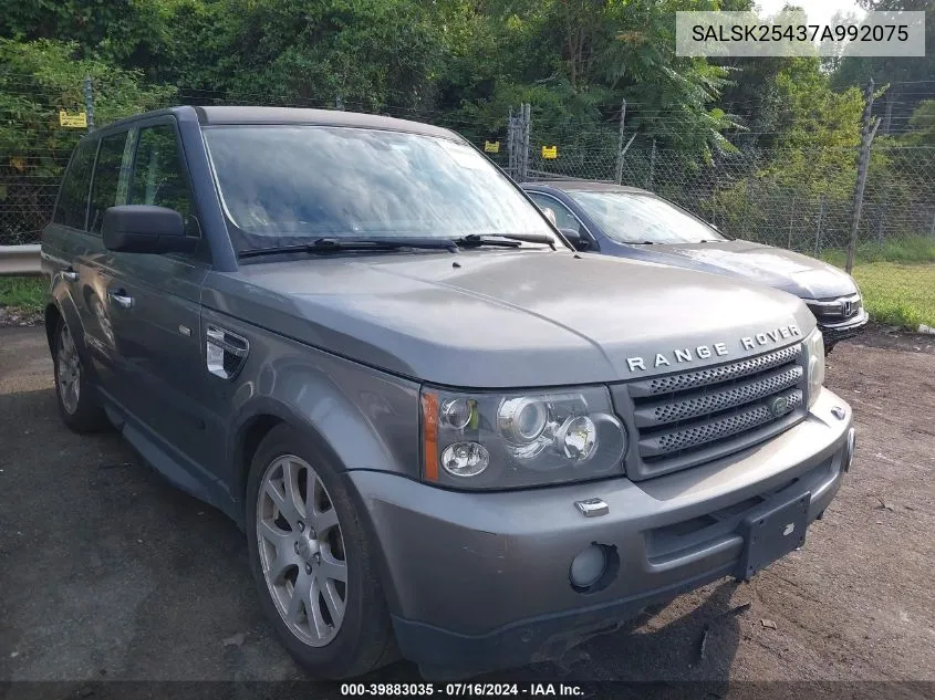 SALSK25437A992075 2007 Land Rover Range Rover Sport Hse