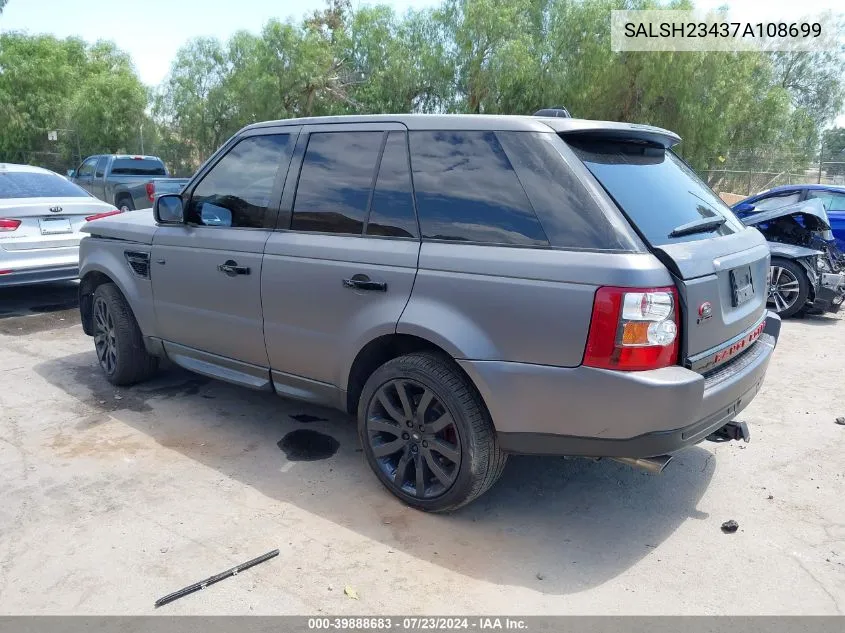 SALSH23437A108699 2007 Land Rover Range Rover Sport Supercharged