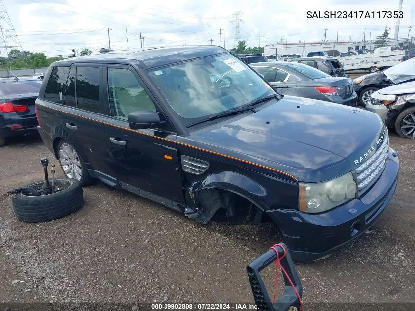 SALSH23417A117353 2007 Land Rover Range Rover Sport Supercharged