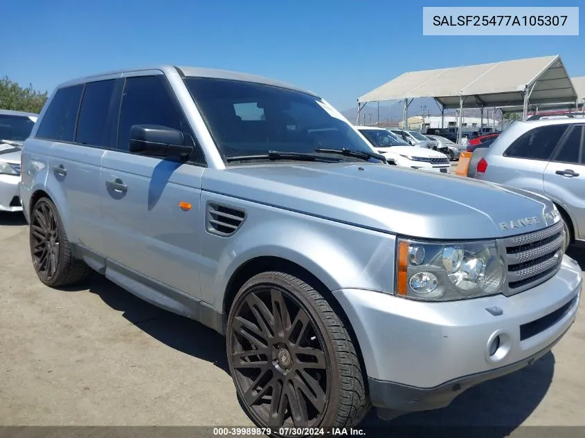 2007 Land Rover Range Rover Sport Hse VIN: SALSF25477A105307 Lot: 39989879