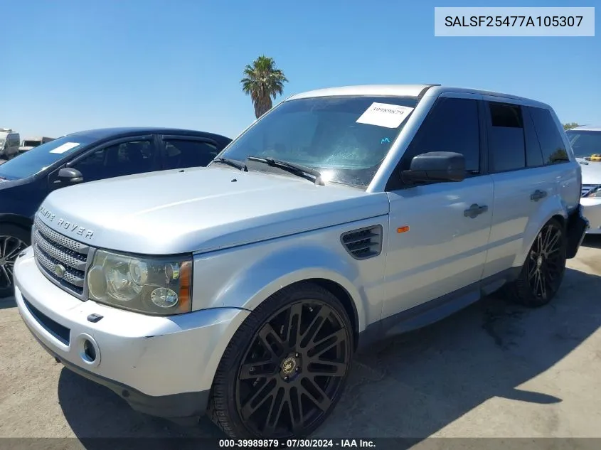 2007 Land Rover Range Rover Sport Hse VIN: SALSF25477A105307 Lot: 39989879