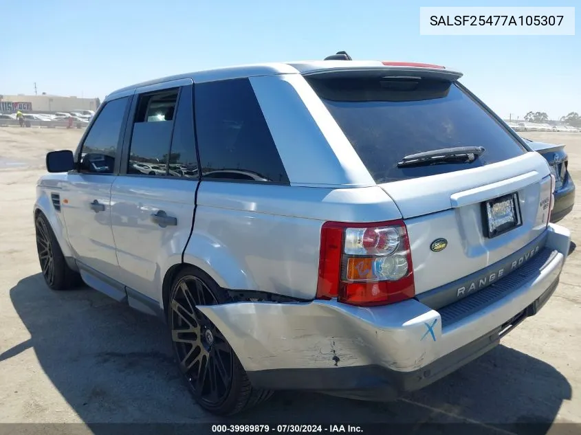 SALSF25477A105307 2007 Land Rover Range Rover Sport Hse