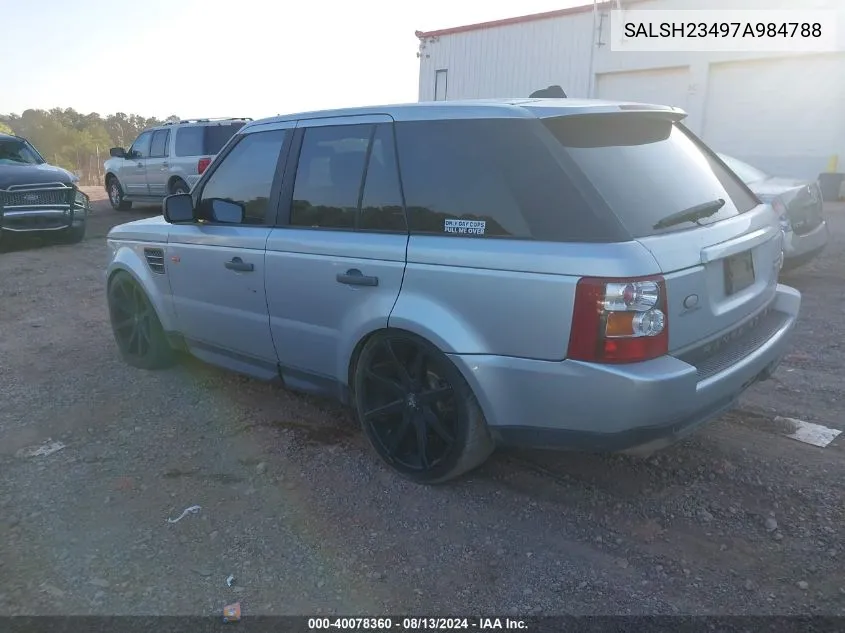 SALSH23497A984788 2007 Land Rover Range Rover Sport Supercharged