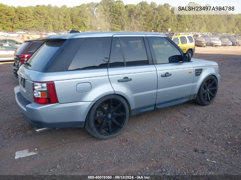 SALSH23497A984788 2007 Land Rover Range Rover Sport Supercharged