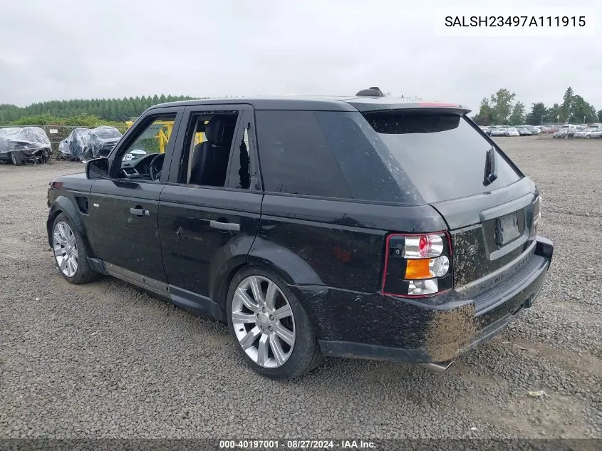 SALSH23497A111915 2007 Land Rover Range Rover Sport Supercharged