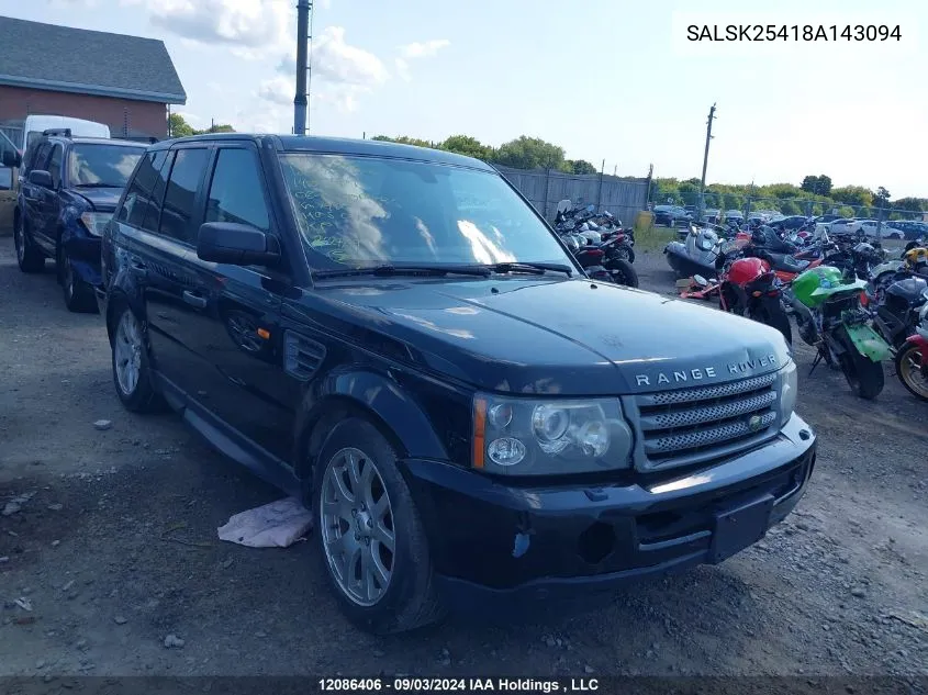 SALSK25418A143094 2008 Land Rover Range Rover Sport Hse