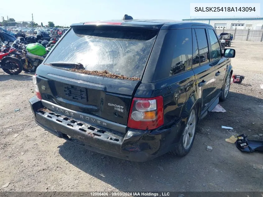 SALSK25418A143094 2008 Land Rover Range Rover Sport Hse