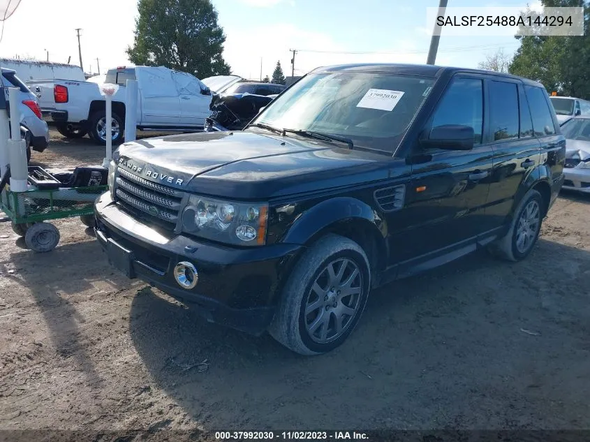 2008 Land Rover Range Rover Sport Hse VIN: SALSF25488A144294 Lot: 37992030