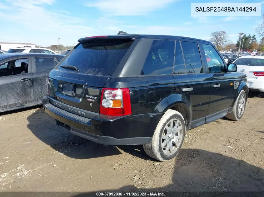 SALSF25488A144294 2008 Land Rover Range Rover Sport Hse