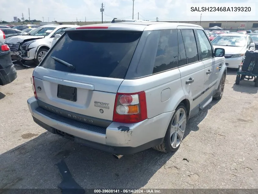 SALSH23468A139320 2008 Land Rover Range Rover Sport Supercharged