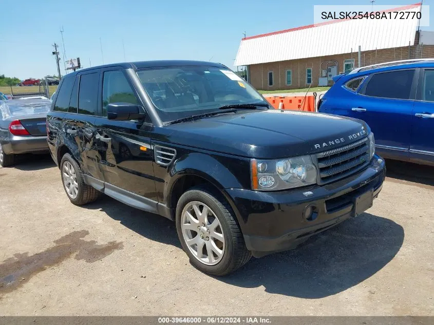 SALSK25468A172770 2008 Land Rover Range Rover Sport Hse