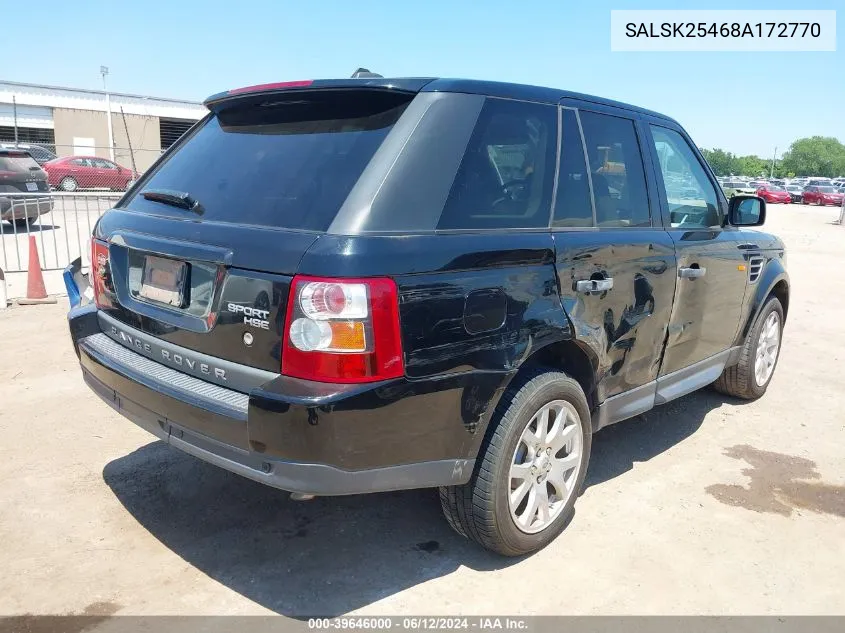 SALSK25468A172770 2008 Land Rover Range Rover Sport Hse