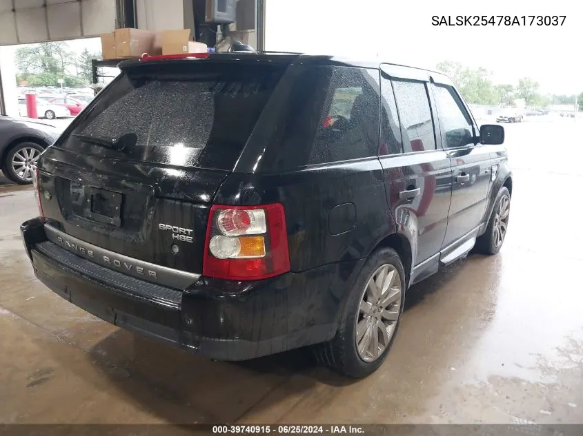 SALSK25478A173037 2008 Land Rover Range Rover Sport Hse