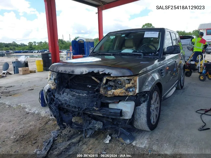 SALSF25418A129023 2008 Land Rover Range Rover Sport Hse