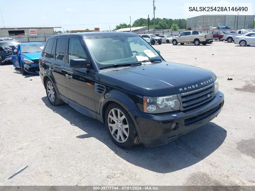 2008 Land Rover Range Rover Sport Hse VIN: SALSK25428A146490 Lot: 39777744