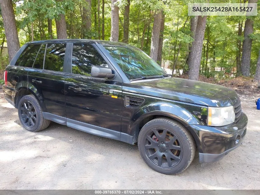 2008 Land Rover Range Rover Sport Hse VIN: SALSK25428A165427 Lot: 39785370