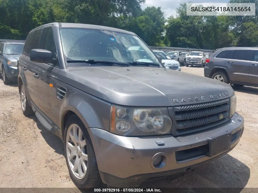 2008 Land Rover Range Rover Sport Hse VIN: SALSK25418A145654 Lot: 39792916