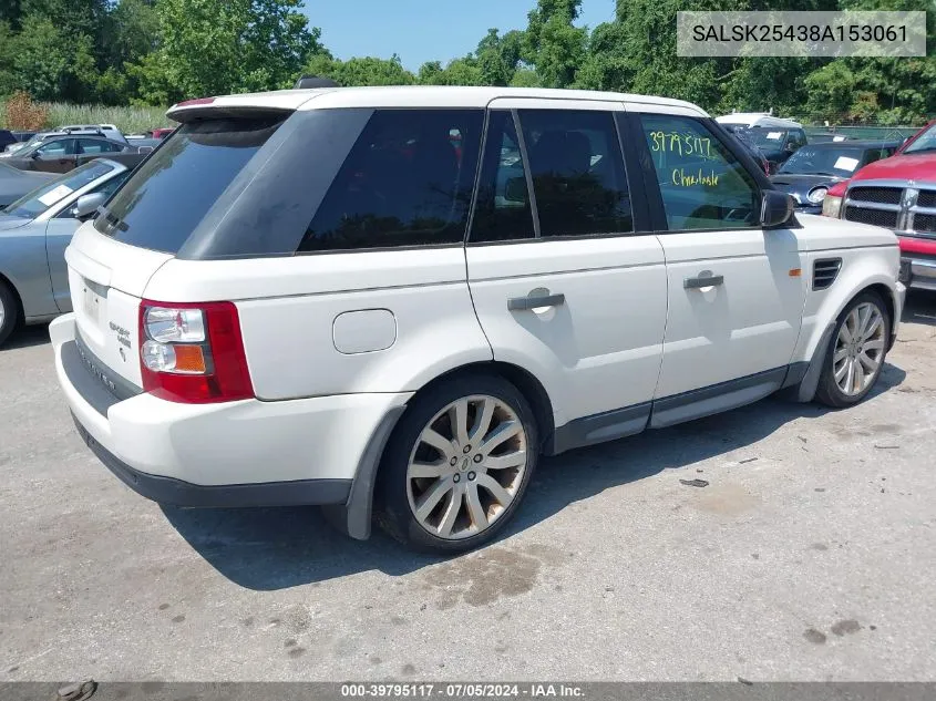 SALSK25438A153061 2008 Land Rover Range Rover Sport Hse