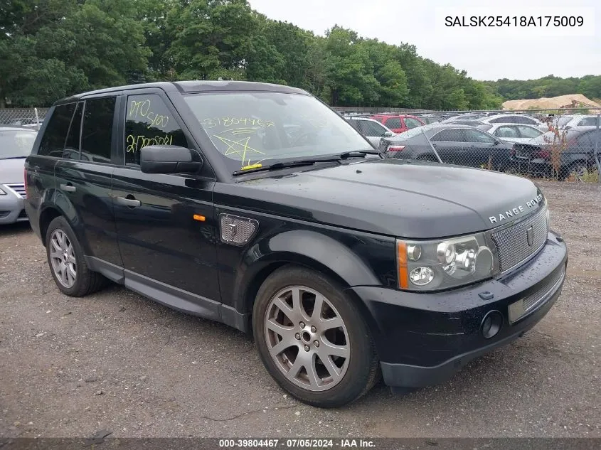 SALSK25418A175009 2008 Land Rover Range Rover Sport Hse