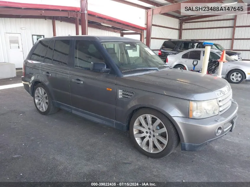 SALSH23488A147645 2008 Land Rover Range Rover Sport Supercharged