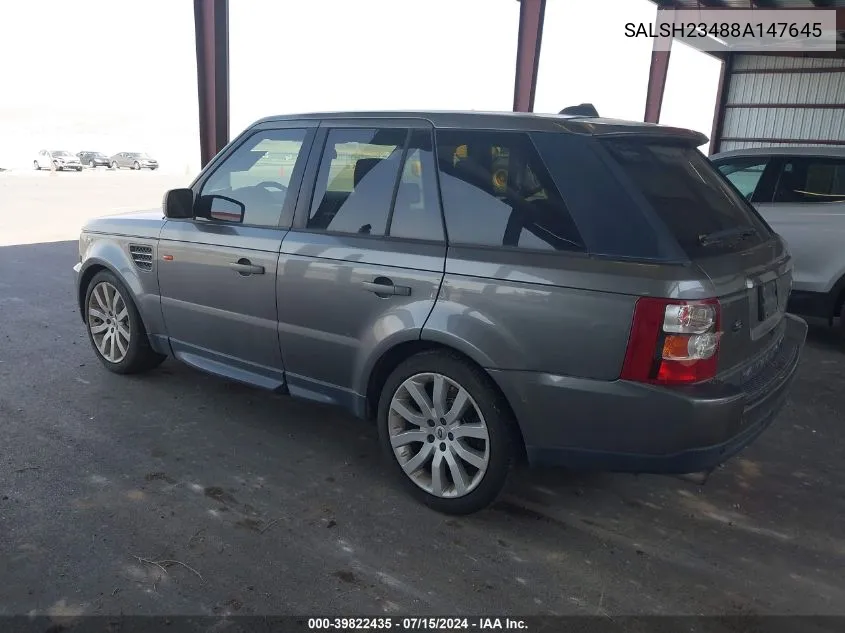 SALSH23488A147645 2008 Land Rover Range Rover Sport Supercharged