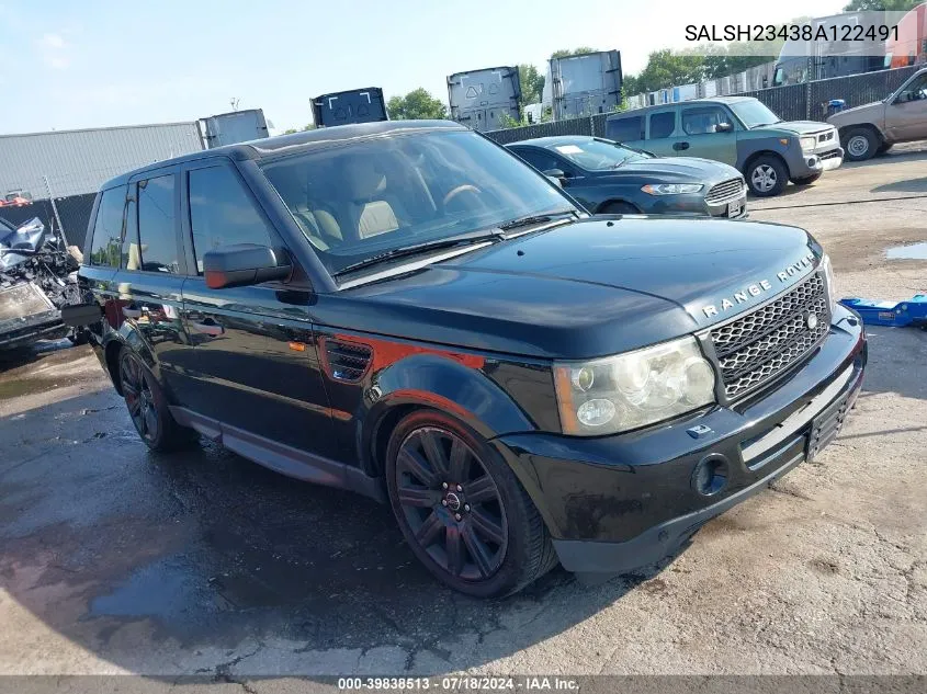 2008 Land Rover Range Rover Sport Supercharged VIN: SALSH23438A122491 Lot: 39838513