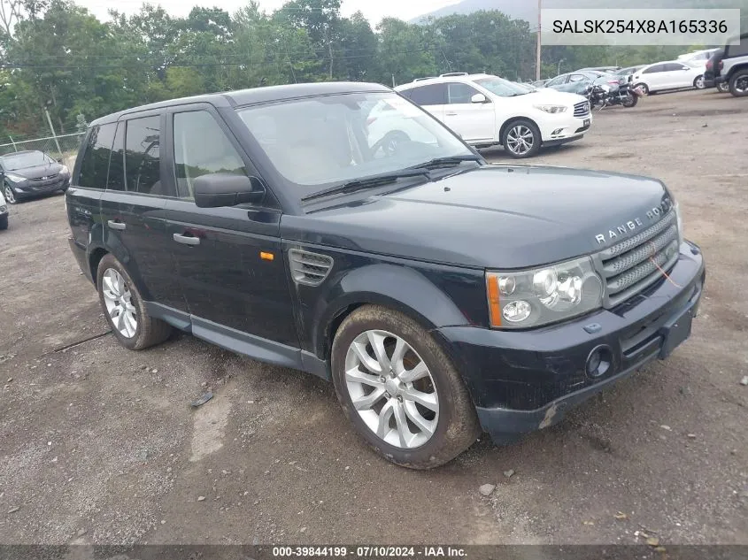 2008 Land Rover Range Rover Sport Hse VIN: SALSK254X8A165336 Lot: 39844199