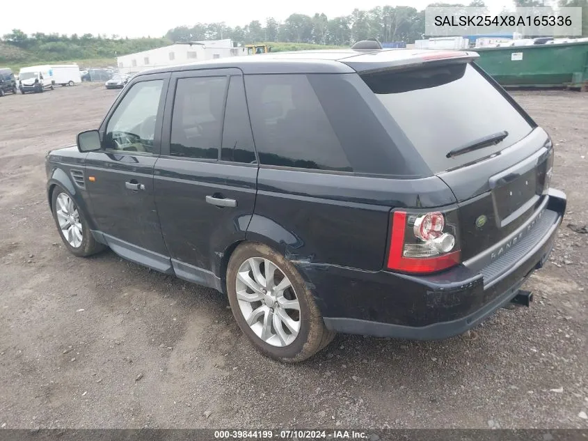 SALSK254X8A165336 2008 Land Rover Range Rover Sport Hse