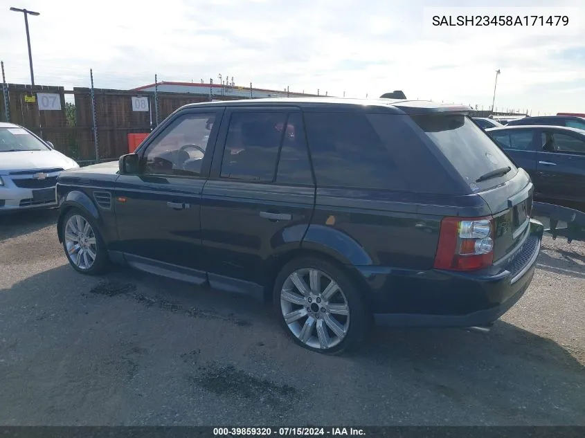 2008 Land Rover Range Rover Sport Supercharged VIN: SALSH23458A171479 Lot: 39859320