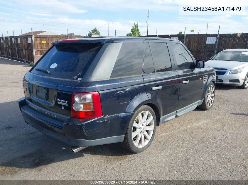 2008 Land Rover Range Rover Sport Supercharged VIN: SALSH23458A171479 Lot: 39859320