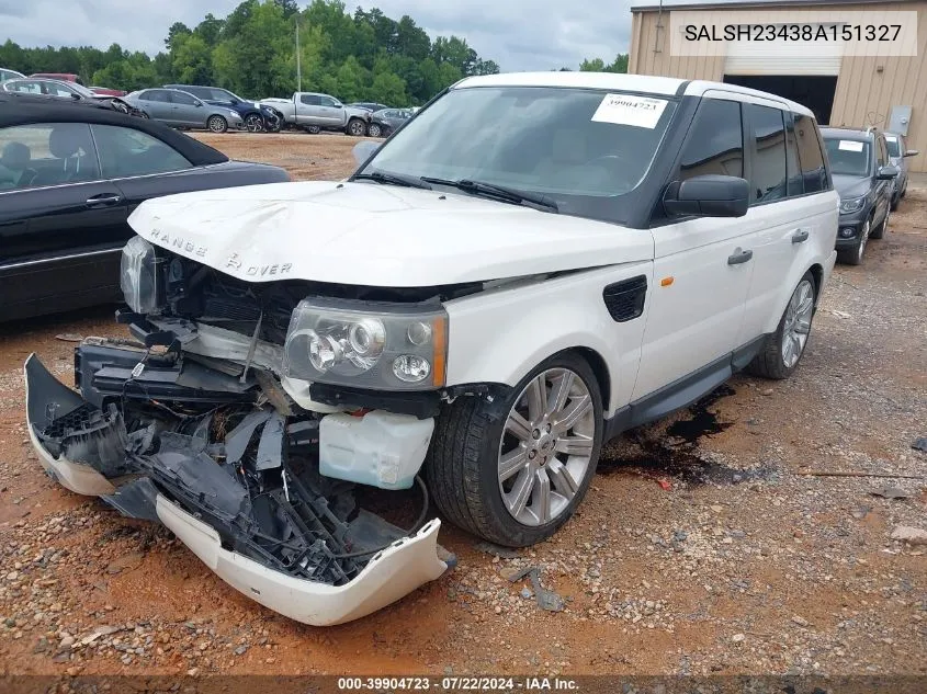 2008 Land Rover Range Rover Sport Supercharged VIN: SALSH23438A151327 Lot: 39904723