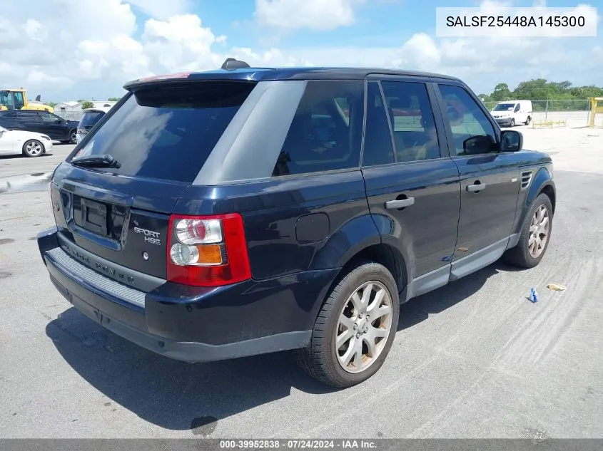 2008 Land Rover Range Rover Sport Hse VIN: SALSF25448A145300 Lot: 39952838